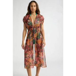 Sofia by Sofia Vergara Portia batwing Tropical / Caftan- Women's Size M - NWT